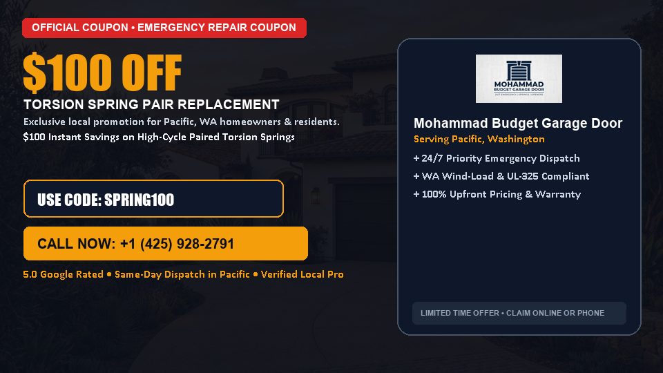 Mohammad Budget Garage Door $100 OFF Dual Torsion Spring Replacement